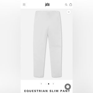 Jarbo White Equestrian Slim Pant in Stretch, Sz‎ 42 (US 14-16)